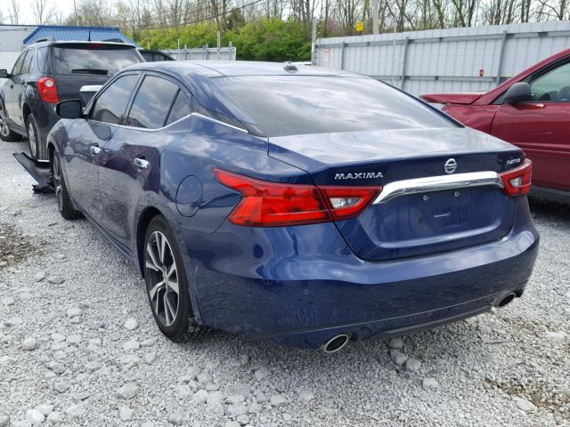 1N4AA6AP2HC411089 - 2017 NISSAN MAXIMA 3.5 BLUE photo 3