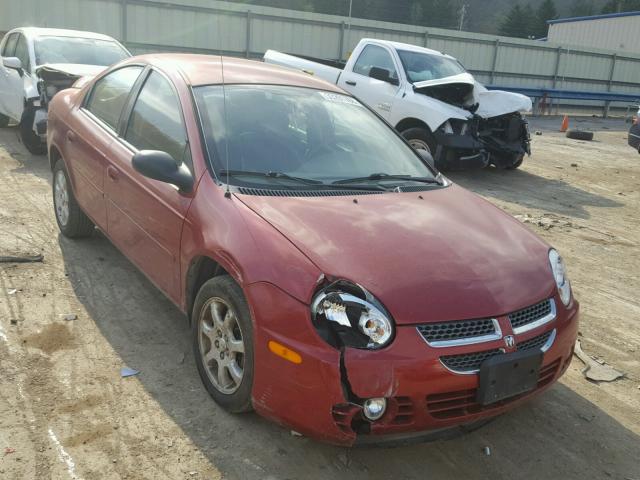 1B3ES56C15D211269 - 2005 DODGE NEON SXT RED photo 1