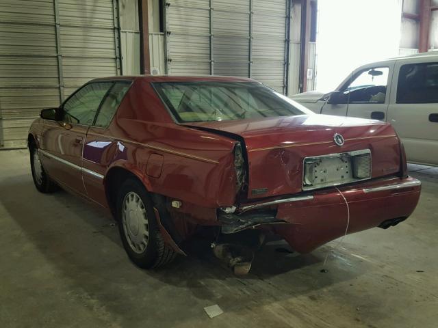 1G6EL12Y0SU604328 - 1995 CADILLAC ELDORADO RED photo 3