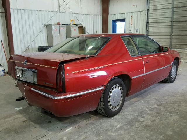 1G6EL12Y0SU604328 - 1995 CADILLAC ELDORADO RED photo 4