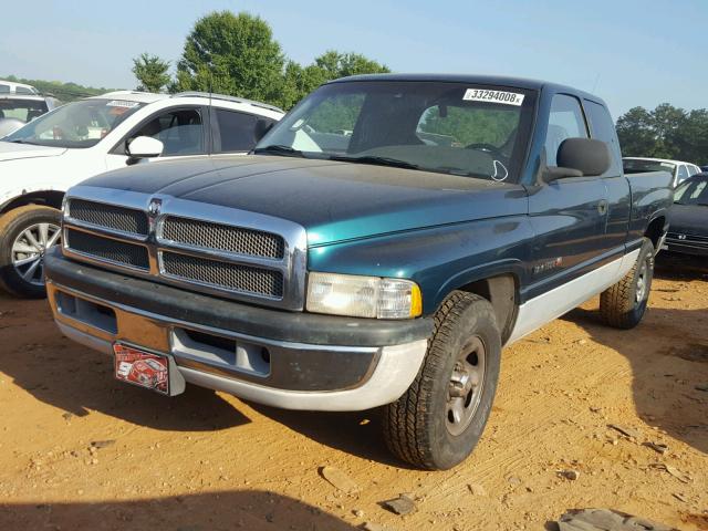 3B7HC12Y9XG106407 - 1999 DODGE RAM 1500 GREEN photo 2