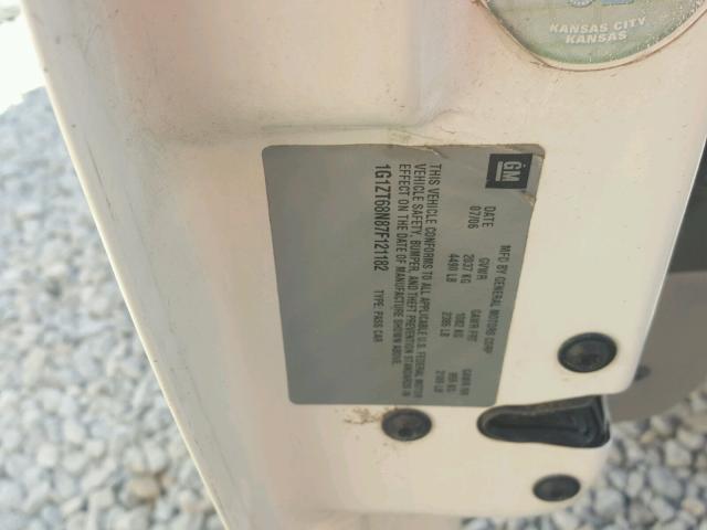 1G1ZT68N87F121182 - 2007 CHEVROLET MALIBU MAX WHITE photo 10