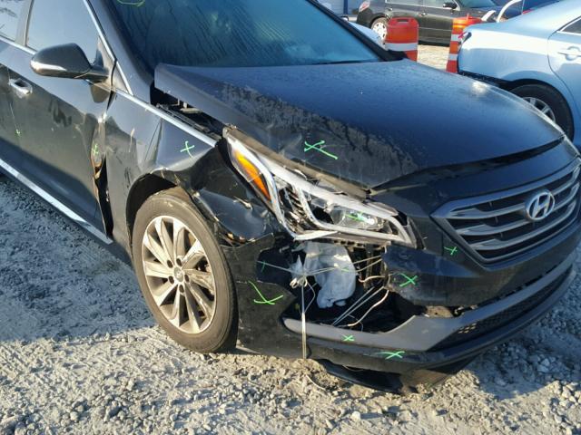 5NPE34AF9GH346827 - 2016 HYUNDAI SONATA SPO BLACK photo 9