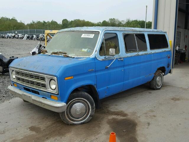 E11HHZ39712 - 1977 FORD E100 VAN BLUE photo 2