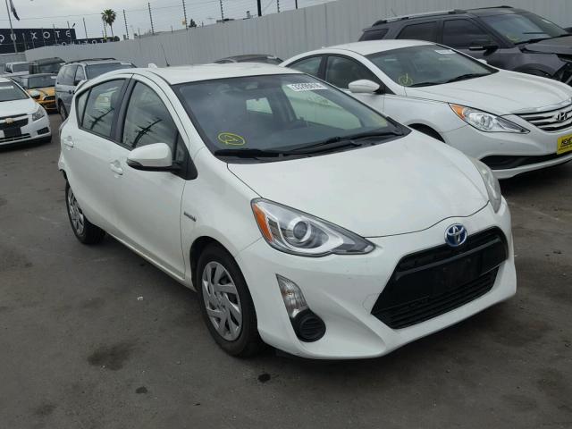 JTDKDTB3XF1095983 - 2015 TOYOTA PRIUS C WHITE photo 1