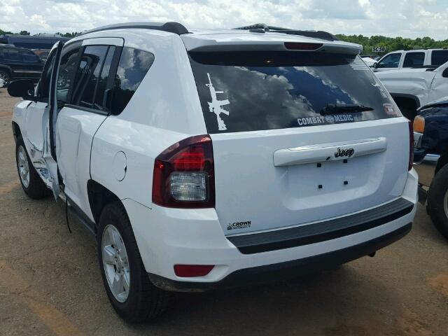 1C4NJCBA5GD785256 - 2016 JEEP COMPASS WHITE photo 3