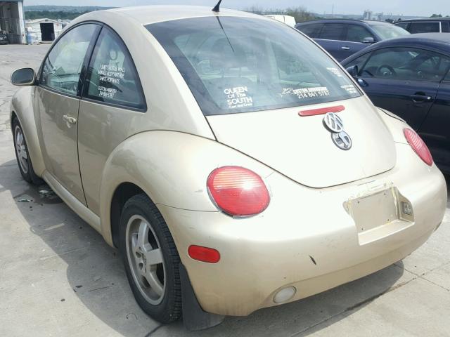 3VWCB21C11M463837 - 2001 VOLKSWAGEN NEW BEETLE 金色 照片 3