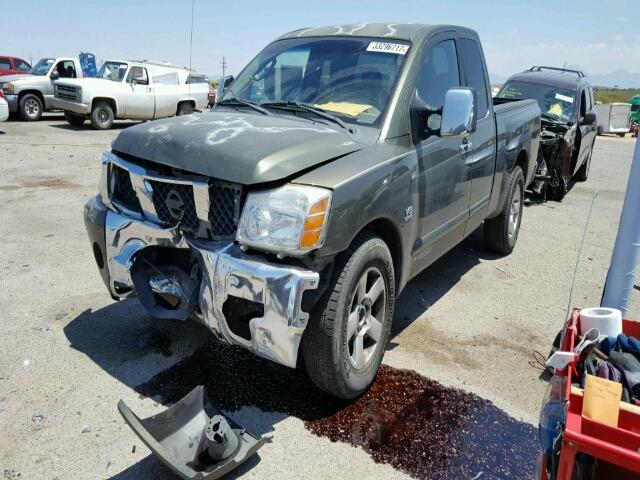 1N6AA06AX4N555450 - 2004 NISSAN TITAN XE GREEN photo 2