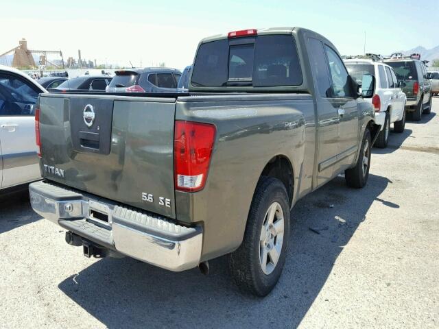 1N6AA06AX4N555450 - 2004 NISSAN TITAN XE GREEN photo 4