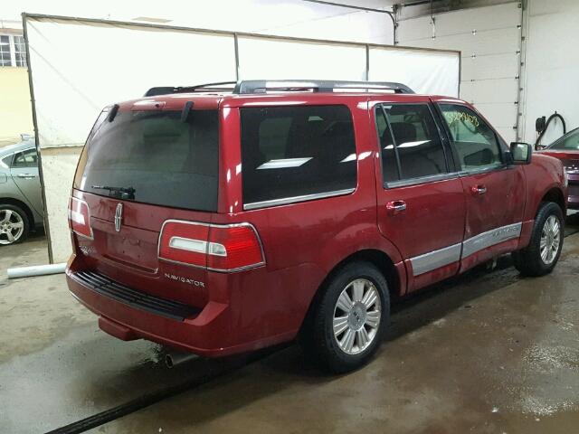 5LMFU28567LJ02978 - 2007 LINCOLN NAVIGATOR MAROON photo 4