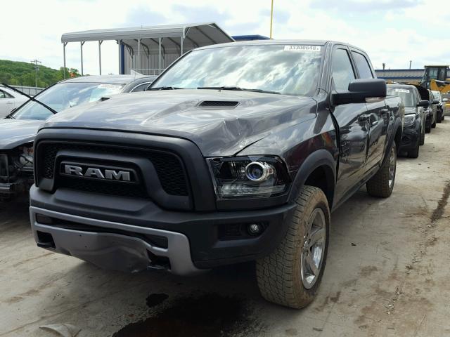 1C6RR7YT5GS134397 - 2016 RAM 1500 REBEL BLACK photo 2