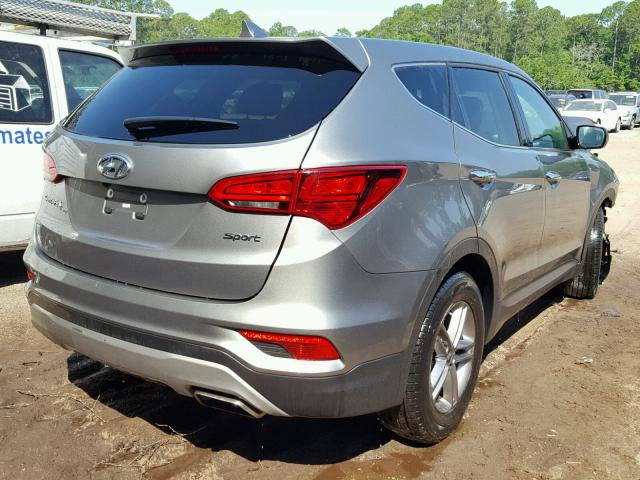 5NMZT3LB1HH039964 - 2017 HYUNDAI SANTA FE S GRAY photo 4