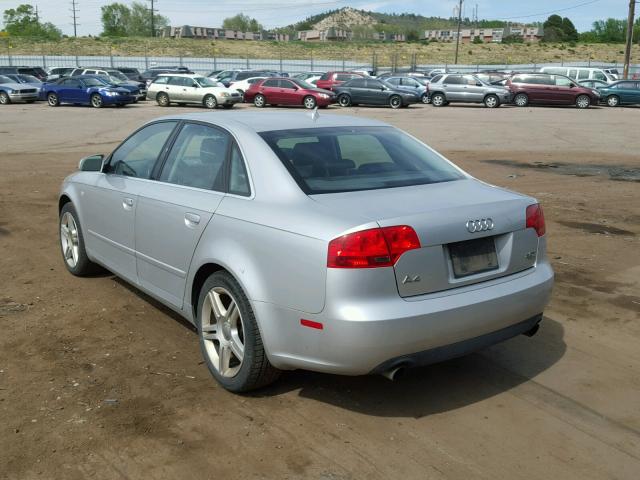 WAUDF78E47A220963 - 2007 AUDI A4 2.0T QU SILVER photo 3