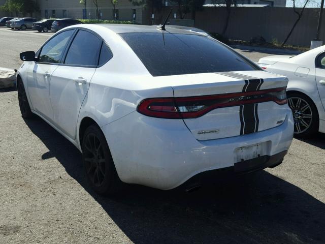 1C3CDFBB0ED685351 - 2014 DODGE DART SXT WHITE photo 3