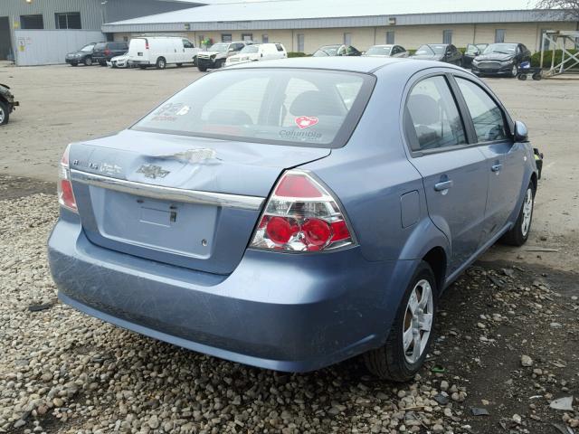 KL1TD56677B150235 - 2007 CHEVROLET AVEO BASE Bleu photo 4