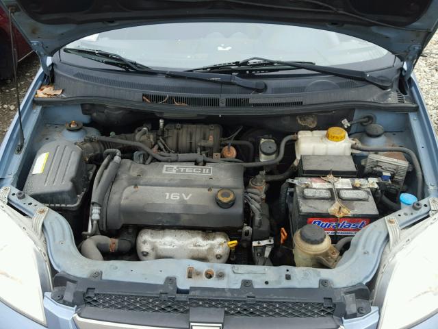 KL1TD56677B150235 - 2007 CHEVROLET AVEO BASE Bleu photo 7