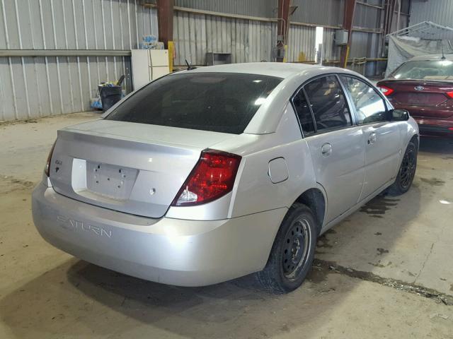 1G8AJ55F97Z126028 - 2007 SATURN ION LEVEL SILVER photo 4