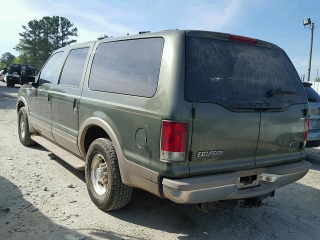 1FMNU42S5YEC18672 - 2000 FORD EXCURSION GREEN photo 3