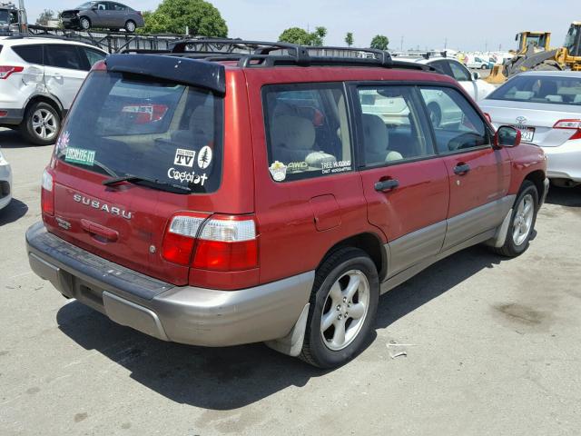 JF1SF65572H754490 - 2002 SUBARU FORESTER S MAROON photo 4