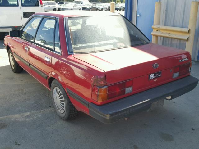 JF1AC4223MB205801 - 1991 SUBARU LOYALE RED photo 3