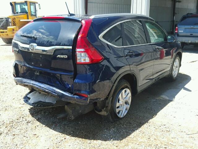 2HKRM4H74FH688844 - 2015 HONDA CR-V EXL BLUE photo 4