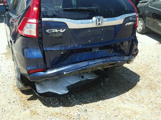 2HKRM4H74FH688844 - 2015 HONDA CR-V EXL BLUE photo 9