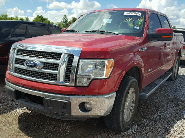 1FTFW1ET1CFC08438 - 2012 FORD F150 RED photo 2