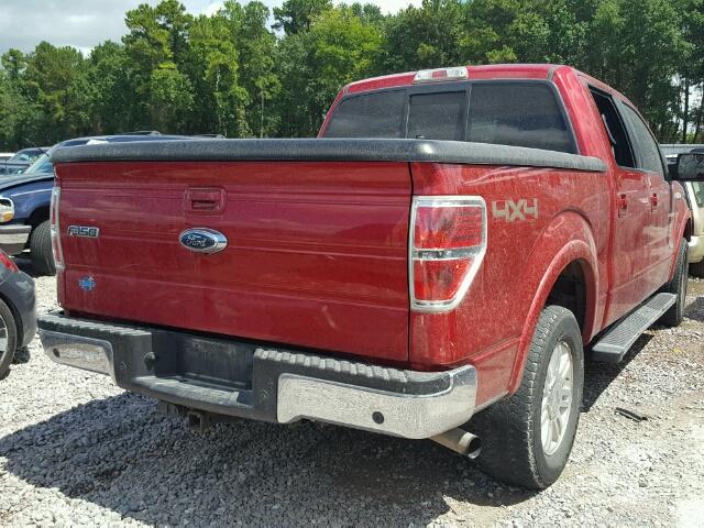 1FTFW1ET1CFC08438 - 2012 FORD F150 RED photo 4