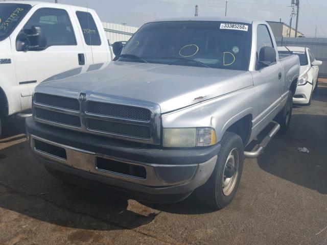 1B7HC16X21S252049 - 2001 DODGE RAM 1500 SILVER photo 2