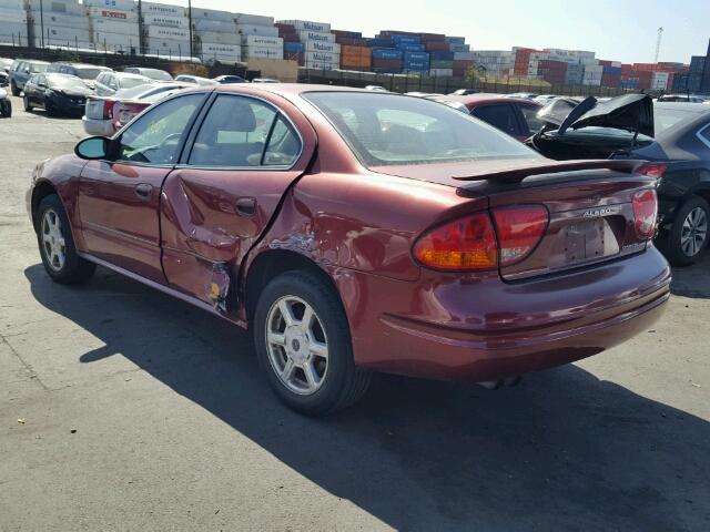 1G3NF52E81C113155 - 2001 OLDSMOBILE ALERO GLS 栗色 照片 3