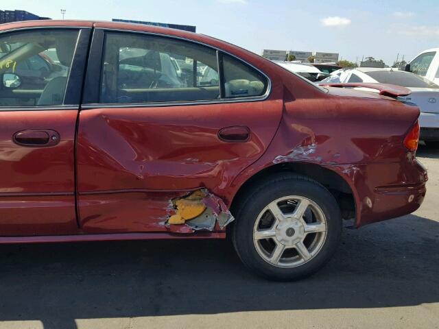 1G3NF52E81C113155 - 2001 OLDSMOBILE ALERO GLS 栗色 照片 9