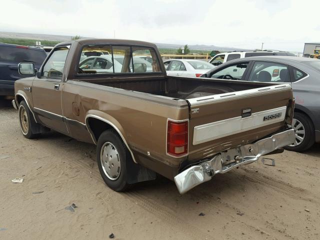 1B7FL26X7KS099473 - 1989 DODGE DAKOTA BROWN photo 3