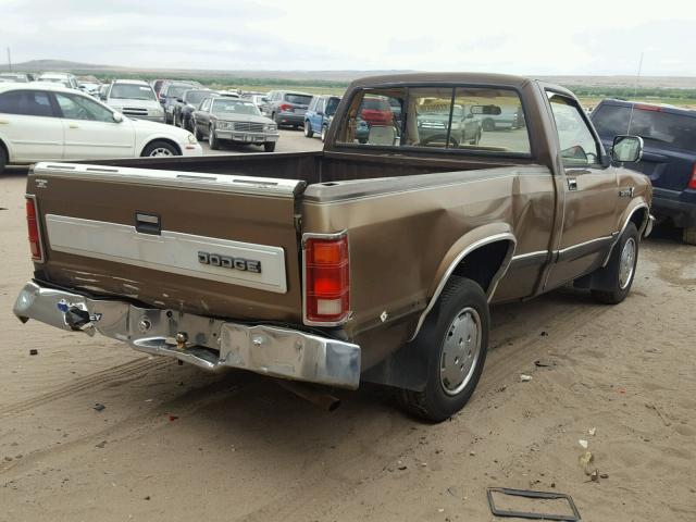 1B7FL26X7KS099473 - 1989 DODGE DAKOTA BROWN photo 4