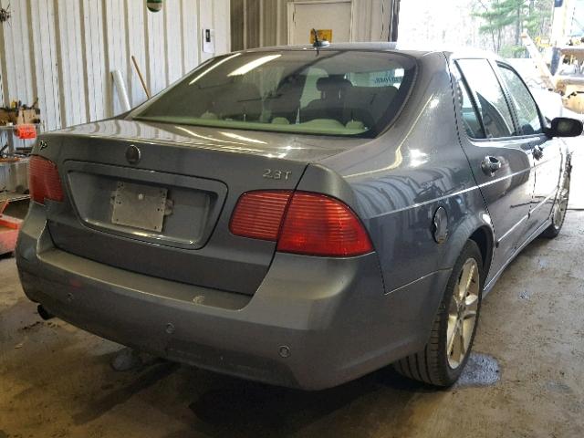 YS3ED49G073502445 - 2007 SAAB 9-5 2.3T GRAY photo 4