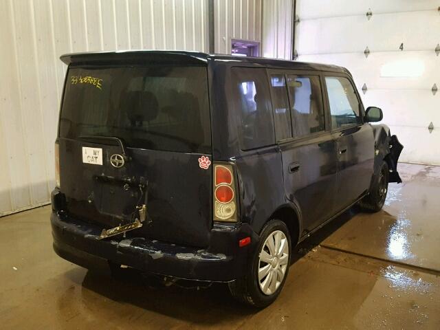 JTLKT324450188342 - 2005 TOYOTA SCION XB BLUE photo 4