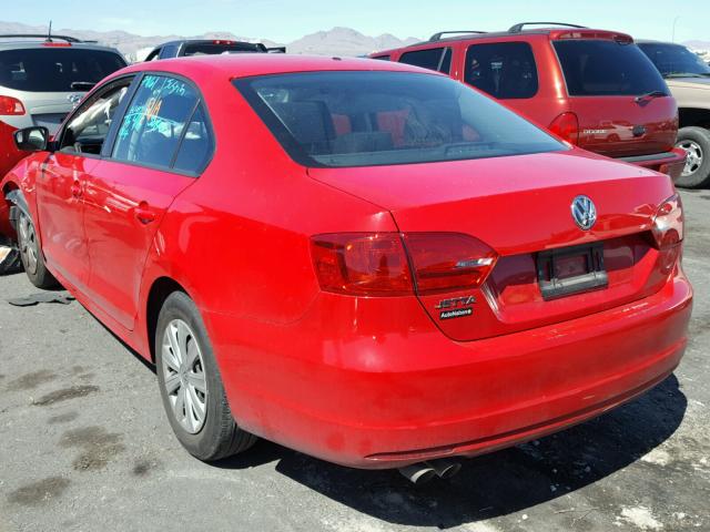 3VW2K7AJ8EM328559 - 2014 VOLKSWAGEN JETTA BASE 红色 照片 3