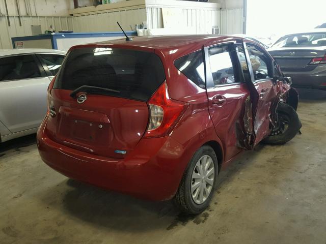 3N1CE2CP1EL421211 - 2014 NISSAN VERSA NOTE RED photo 4