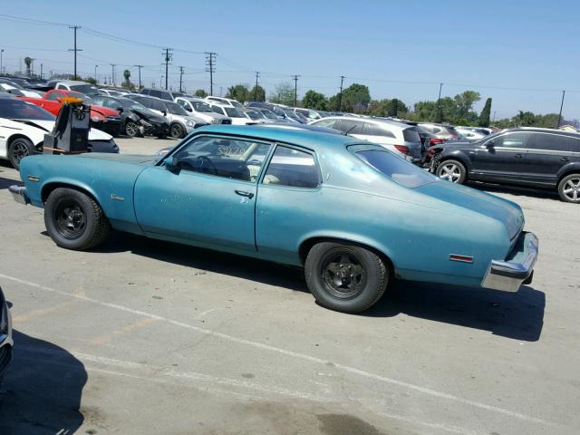 2Y17M4L127492 - 1974 PONTIAC GTO BLUE photo 9