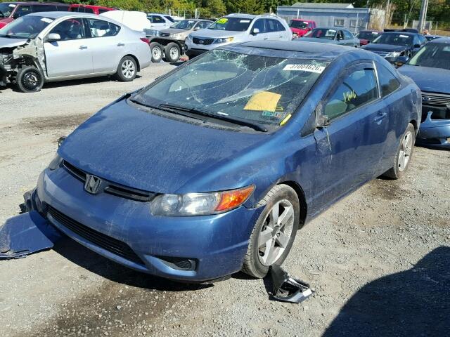 2HGFG12836H563225 - 2006 HONDA CIVIC BLUE photo 2