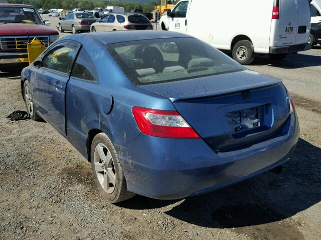 2HGFG12836H563225 - 2006 HONDA CIVIC BLUE photo 3