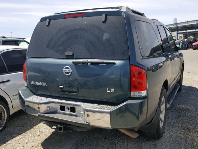 5N1AA08B95N706090 - 2005 NISSAN ARMADA SE GREEN photo 4