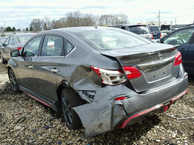 3N1CB7APXHY388564 - 2017 NISSAN SENTRA SR GRAY photo 3