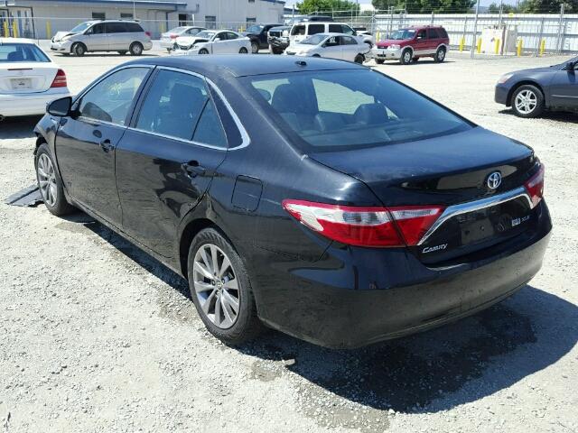 4T1BD1FK1FU153382 - 2015 TOYOTA CAMRY HYBR BLACK photo 3