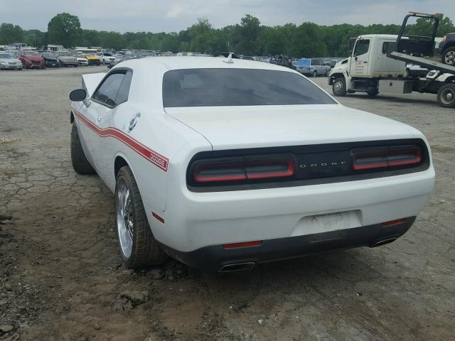 2C3CDZAG8GH137764 - 2016 DODGE CHALLENGER WHITE photo 3