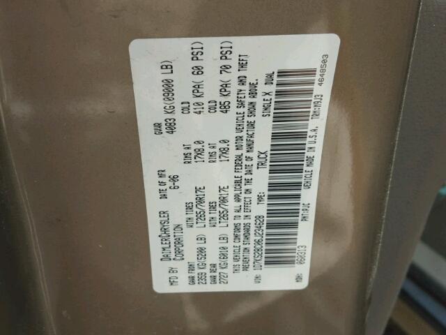 1D7KS28C06J234628 - 2006 DODGE RAM 2500 S GOLD photo 10