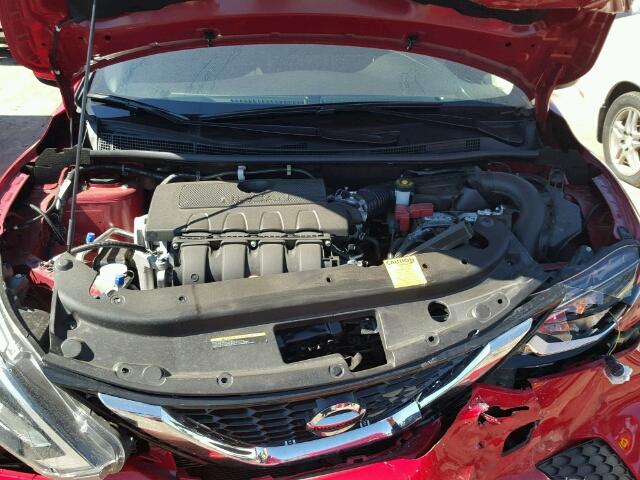 3N1AB7AP7HL662503 - 2017 NISSAN SENTRA S RED photo 7