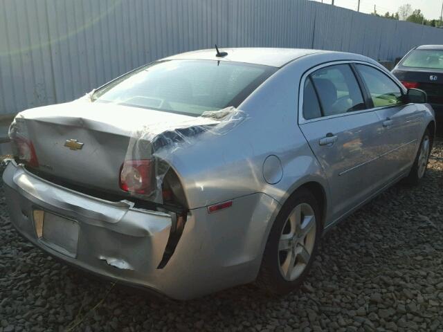 1G1ZB5EB1A4135693 - 2010 CHEVROLET MALIBU LS ვერცხლისფერი ფოტო 4