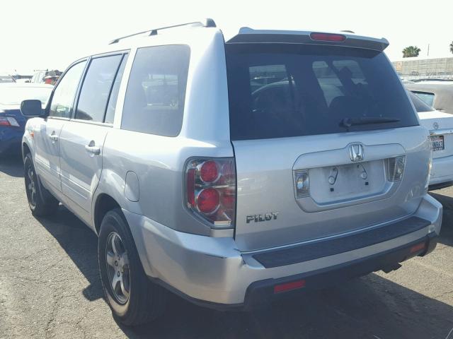 5FNYF28486B045072 - 2006 HONDA PILOT EX SILVER photo 3