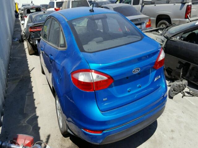 3FADP4BJ4EM186744 - 2014 FORD FIESTA SE BLUE photo 3