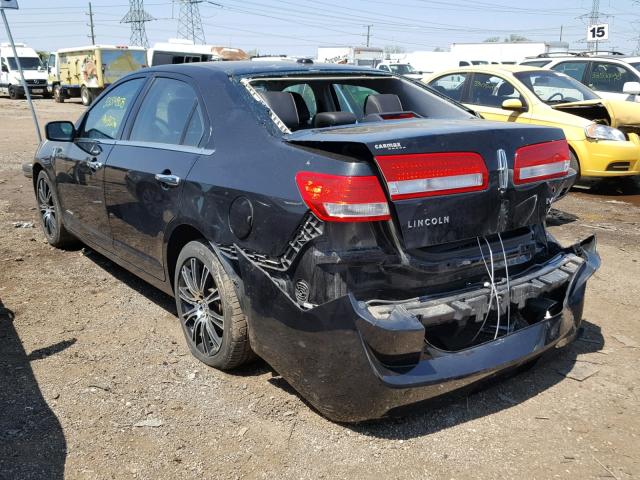 3LNDL2L32BR753702 - 2011 LINCOLN MKZ HYBRID BLACK photo 3